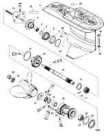 Корпус шестерни, Prop-2.33:1-USA-0T625304/BEL-0P216185 и выше 4-Х ТАКТНОГО ПЛМ MERCURY 60 Серийный номер от 0P153500 до 0P400999