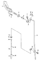 Рычаг переключения передач 4-Х ТАКТНОГО ПЛМ MERCURY 3.5 Серийный номер от 0R131842 и выше