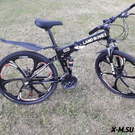 Велосипед на литых дисках стиль Ленд Ровер 6 лучей черный