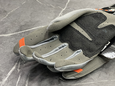 Перчатки взрослые 100% XD2-11 цв. Серо-оранжевый р. М