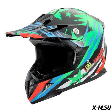 Шлем мото HIZER 211 (подростковый) черный