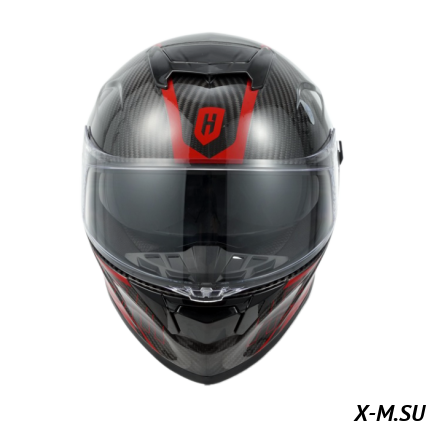 Шлем интеграл карбоновый HETOSHI FF936S CARBON RED WHITE р.XXL