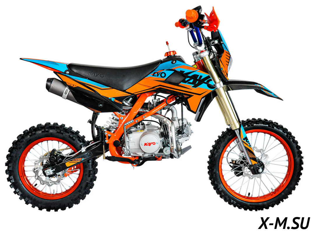Питбайк KAYO EVOLUTION K125EM 17/14 KRZ (механ. сцепл., эл. стартер 2024 г.)