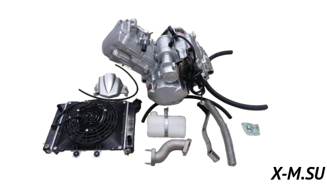 Двигатель 4+1 (Реверс) 1P74MMPRO (ВОДЯНОЕ ОХЛАЖДЕНИЕ) без радиатора ATV PROMAX 320 DOMINATOR 