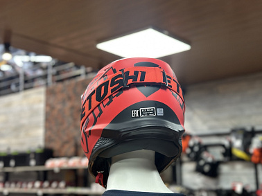 Шлем кроссовый HETOSHI OF836 EXOSS CROSS PRO MX289 цв.Красный с черными вставками Матовый р.M
