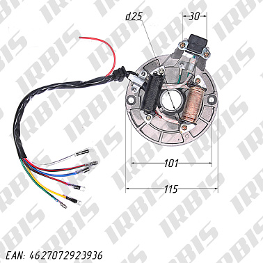 Статор генератора 157FMI, 162FMJ, 166FMM (CG, CB) (2 кат.) 