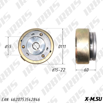 Ротор генератора 157FMI,162FMJ (CG125-200) (с муфтой обгонной, 3 ролика) (вн. съ