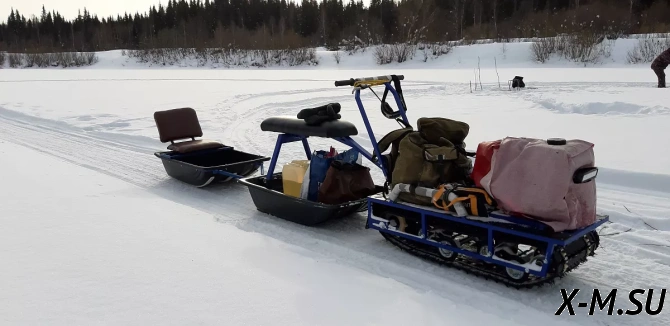 Мотобуксировщик Альбатрос-L 9 PRO с фарой