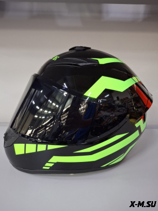 Шлем интеграл HETOSHI XD1-225 цв. Черно-зеленый  р. L