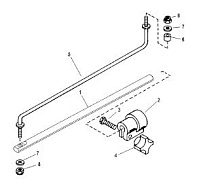 Пластина фиксации поворота мотора 2-Х ТАКТНОГО ПЛМ MERCURY 75 Серийный номер от 0G760300 до 0T979999