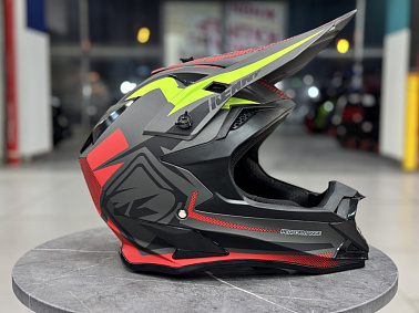 Шлем кроссовый HETOSHI XD1-51 цв. Черно-серо-красно-желтый матовый р. M 