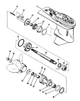 Корпус редуктора (карданный вал) 2-Х ТАКТНОГО ПЛМ MERCURY 90 Серийный номер от 9506481 до 9589038