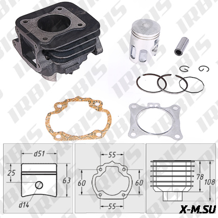 Цилиндро-поршневая группа 2Т SYM Jet-100 d-51
