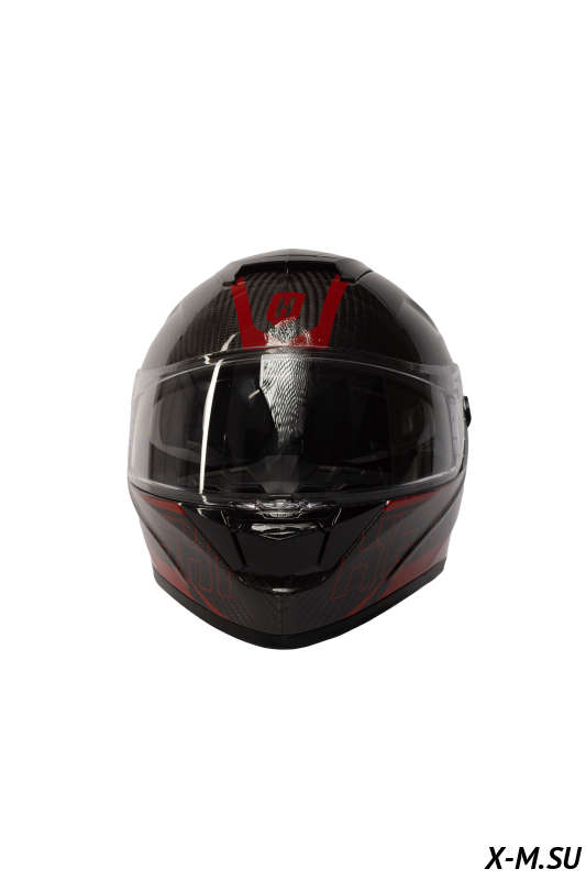Шлем интеграл карбоновый HETOSHI FF936S CARBON RED WHITE р.XL