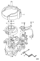 Чашка маховика, Serial # 0R318095 и ниже 4-Х ТАКТНОГО ПЛМ MERCURY 3.5 Серийный номер от 0R131842 и выше