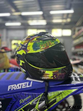 Шлем интеграл HETOSHI XD1-223 цв. Черный с мультипринтом  р. M