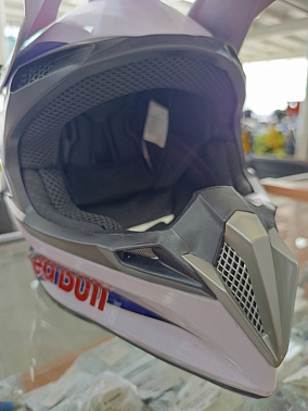 Шлем кроссовый HETOSHI RED BULL XD1-86 цв. Бело-фиолетовый р. L 