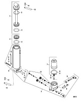 Manual Tilt Components 4-Х ТАКТНОГО ПЛМ MERCURY 60 Серийный номер от 0P515897 и выше