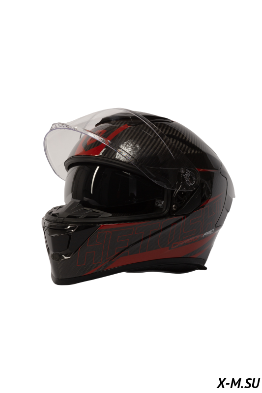 Шлем интеграл карбоновый HETOSHI FF936S CARBON RED WHITE р.XXL