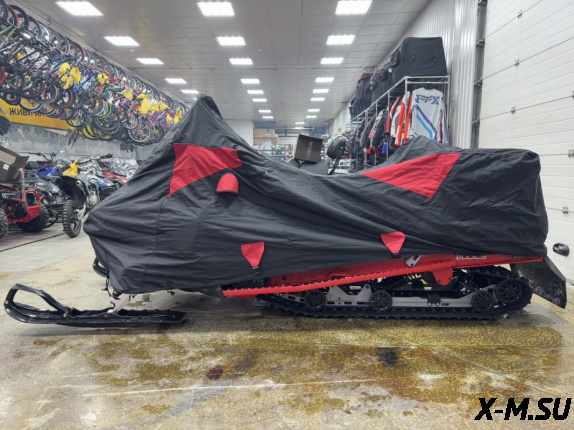 Чехол транспортировочный для снегохода AODES Snowcross с лого X-Motors Цв. Черно-красный