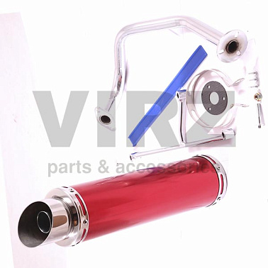 Глушитель 4Т 139QMB (100x375mm); (прямоточный) ТИП1