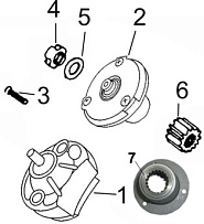 Масляный насос, фильтр ДВИГАТЕЛЯ Racer RC300-GY8 Ranger, RC300CS Skyway 170FMN 300 cc