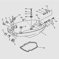Поддон 2-Х ТАКТНОГО ПЛМ YAMABISI T9.9-15BMS