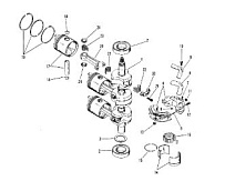 Коленвал, поршни и шатуны 2-Х ТАКТНОГО ПЛМ MERCURY 60 Серийный номер от 0A721308 и выше