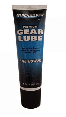 Масло редуктора лодочных моторов Quicksilver (MERCURY) ТРАНСМИСИОННАЯ GEAR LUBE SAW 80W90 237мл
