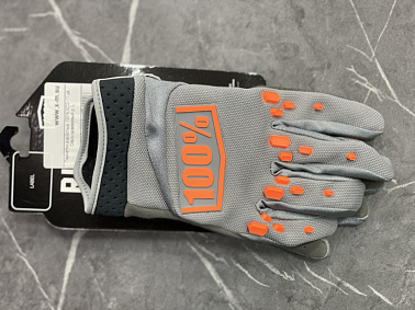 Перчатки взрослые 100% XD2-11 цв. Серо-оранжевый р. М