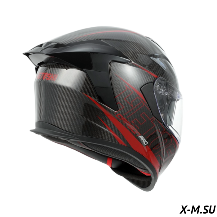 Шлем интеграл карбоновый HETOSHI FF936S CARBON RED WHITE р.XL
