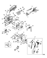 Дистанционное управление-боковое крепление без силовой отделки 2-х тактного ПЛМ MERCURY 30 M Серийный номер от 0N055505 и выше