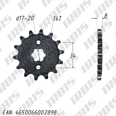 Звезда ведущая (530-14T) 157FMI,163FML,166FMM (CG,CB125-250)
