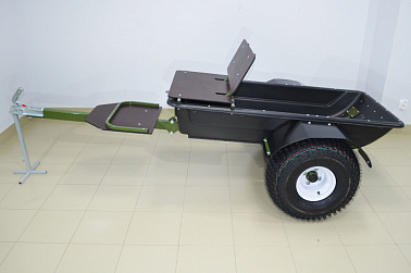 Прицеп грузопассажирский для мотобуксировщика со съемными санями волокушами KOIRA