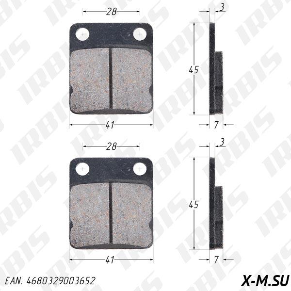Колодки тормозные дисковые LX,RZR (перед.)