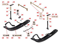 Ходовая часть, органы управления снегохода IRBIS Dingo (2016 г.)  (часть 2)