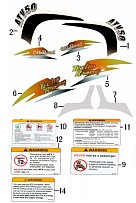 Наклейки (желтый цвет) КВАДРОЦИКЛА STELS ATV 50 C