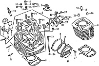 Головка цилиндра ДВИГАТЕЛЯ Racer RC300-GY8 Ranger, RC300CS Skyway 170FMN 300 cc
