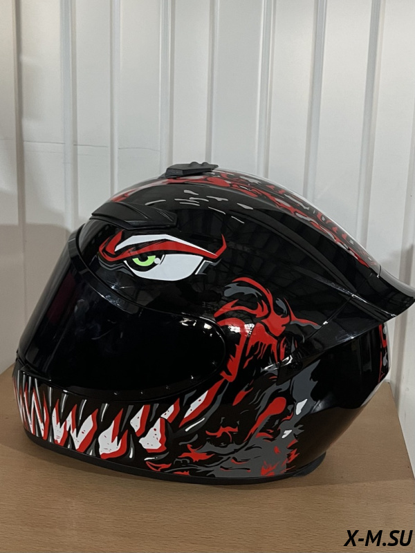 Шлем интеграл HETOSHI XD1-94 цв. Черно-красный  р. L