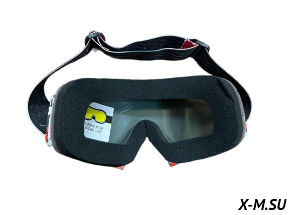 Очки зимние HETOSHI FJ04-1 (двойное стекло) цв. оправы Красно-черно-белый цв.стекла Сине-розовый