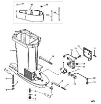 Корпус ведущего вала(USA-0T800999/BEL-0P267999 и ниже) 2-Х ТАКТНОГО ПЛМ MERCURY 90 Серийный номер от 0G760300 до 0T979999