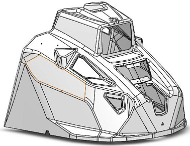 Капот (желтый) SR600-84020011