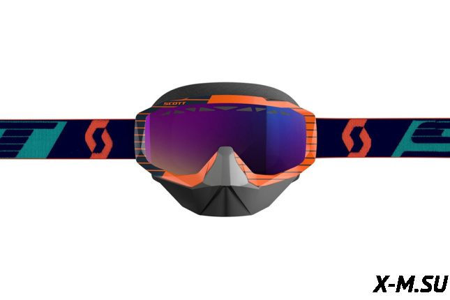 Очки HUSTLE SNOW CROSS orange/blue enhancer teal