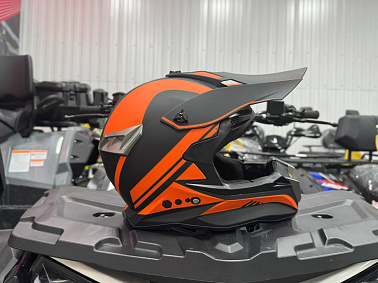 Шлем кроссовый HETOSHI AD2-6 цв. Черно-оранжевый  р. L