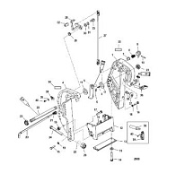 Зажимной кронштейн (ручной) 2-Х ТАКТНОГО ПЛМ MERCURY 60 Серийный номер от 00G760300 до 0T979999