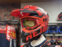 Шлем кроссовый HETOSHI OF836 EXOSS CROSS PRO MX289 цв.Красный с черными вставками Матовый р.S