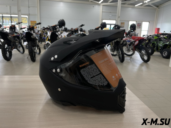 Шлем мотард HETOSHI XD1-214 цв. Черный р. L