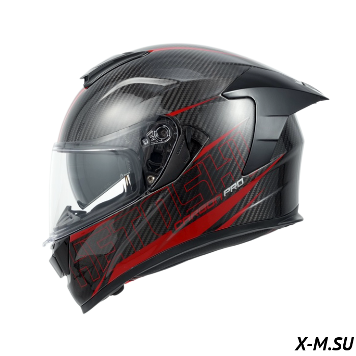 Шлем интеграл карбоновый HETOSHI FF936S CARBON RED WHITE р.XXL