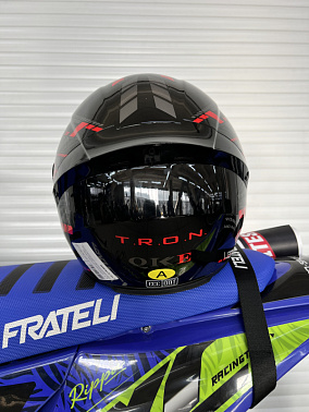 Шлем интеграл HETOSHI XD1-96 цв. Черно красный глянцевый  р. M