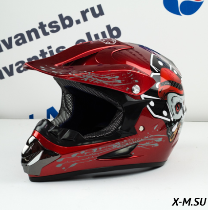 Шлем кроссовый Avantis Game 12, Красный